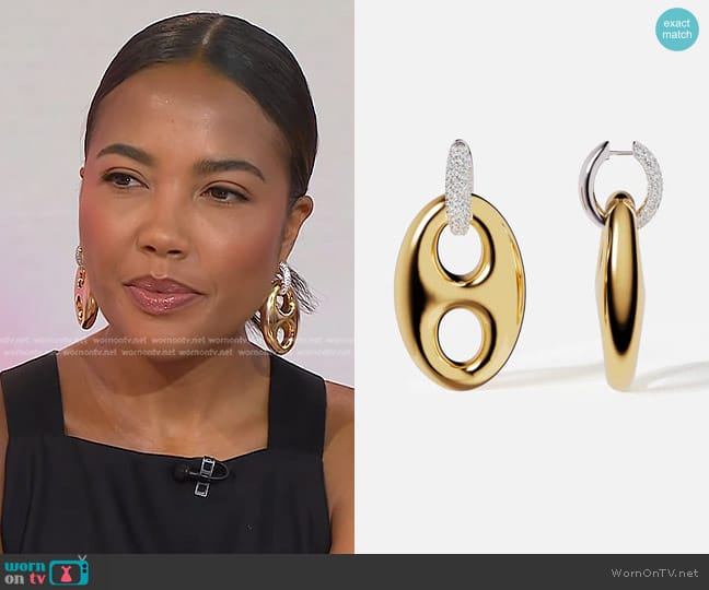 Ete XL Grain de Cafe Earrings worn by Emma Grede on Today