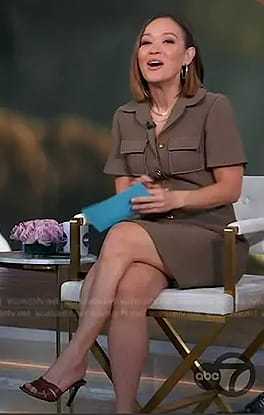 Eva’s brown heel sandals on Good Morning America