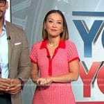 Eva’s red knit polo dress on Good Morning America