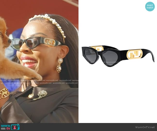 Fendi O'Lock Sunglasses worn by Caroline Brooks (Caroline Brooks) on The Real Housewives of Dubai