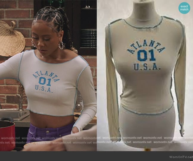 Forever 21 Crop Top worn by Keisha (Netta Walker) on All American Homecoming