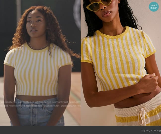 Free People Roberta Sweater Set worn by Lisa (Simone Joy Jones) on Bel-Air