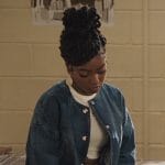 Gabby’s cropped denim jacket on All American Homecoming