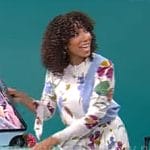 Gabrielle Kerr’s floral blouse and pants set on CBS Mornings