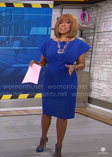 Gayle King's blue dress on CBS Mornings