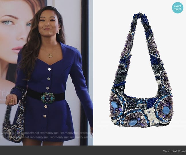 Germanier Amethyste Bagy worn by Mindy Chen (Ashley Park) on Emily in Paris