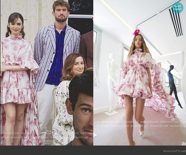 Giambattista Valli 2019 Fall Collection worn by Emily Cooper (Lily Collins) on Emily in Paris