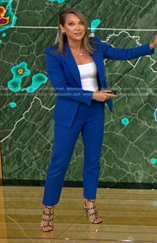 Ginger's black studded sandals on Good Morning America