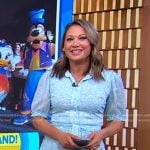 Ginger’s blue floral shirtdress on Good Morning America
