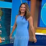 Ginger’s blue ribbed knit dress on Good Morning America