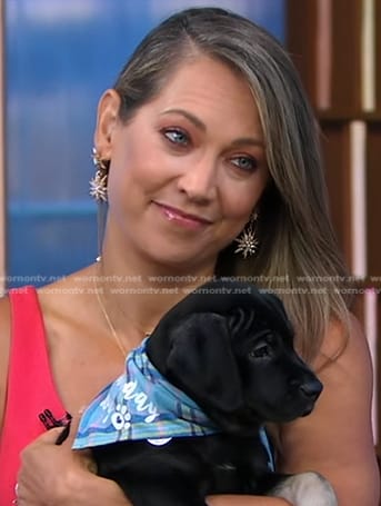 Ginger's sunburst earrings on Good Morning America