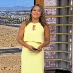 Ginger’s yellow keyhole dress on Good Morning America