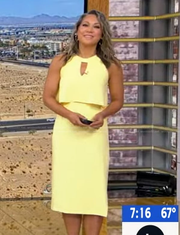 Ginger's yellow keyhole dress on Good Morning America