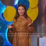 Gretta Monahan’s brown eyelet belted dress on Good Morning America