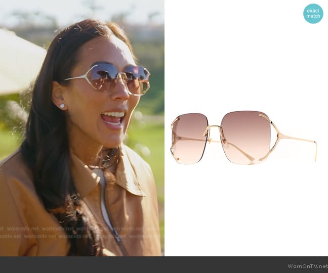 Gucci Oversized Sunglasses worn by Katie Ginella on The Real Housewives of Orange County