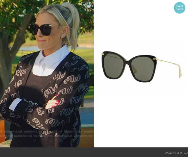 Gucci 0510S Sunglasses worn by Gina Kirschenheiter on The Real Housewives of Orange County