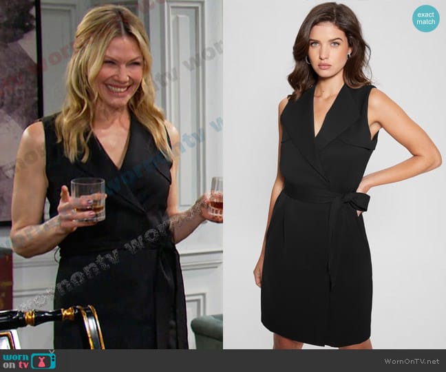 Guess Everly Trench Dress worn by Kristen DiMera (Stacy Haiduk) on Days of our Lives