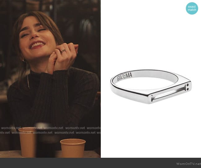 Guzema Essence Ring worn by Emily Cooper (Lily Collins) on Emily in Paris