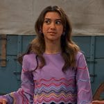 Gwen’s purple swirl print embroidered set on Bunkd