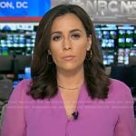 Hallie Jackson’s pink v-neck blouse on Today