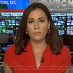 Hallie Jackson’s red zip front dress on Today