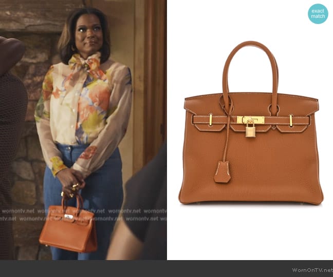 Hermes Togo Birkin 30 Gold worn by Vivian Banks (Cassandra Freeman) on Bel-Air