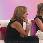 Hoda’s black strappy platform sandals on Today