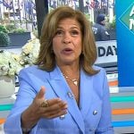 Hoda's blue double breasted blazer and cropped pants on Today