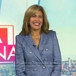 Hoda’s blue double breasted blazser on Today