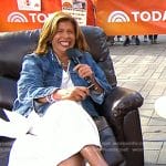 Hoda’s brown leather strappy sandals on Today