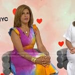 Hoda’s brown suede wedge sandals on Today