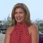 Hoda’s red polka dot halter top on Today