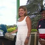 Hoda’s white sleeveless jumpsuit on Today