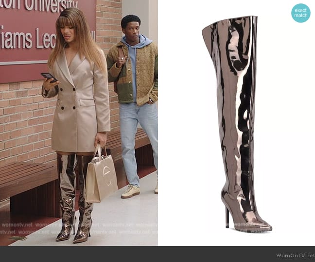 I.N.C. International Concepts Sedona Over The Knee Boots worn by Nathanial Hardin (Rhoyle Ivy King) on All American Homecoming