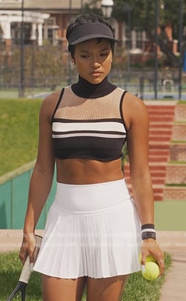 Ivy’s stripe sleeveless crop top on Bel-Air