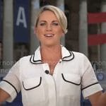 Jamie Yuccas’ white shirt with black trims on CBS Mornings