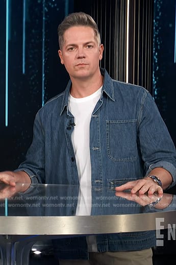 Jason Kennedy’s denim jacket on E! News