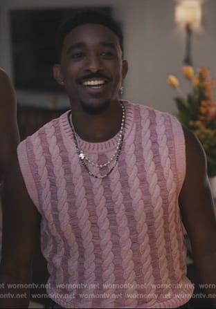 Jazz's pink knit vest on Bel-Air