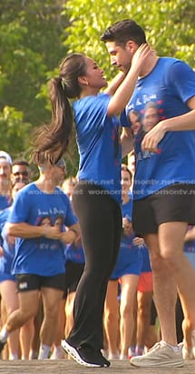 Jenn Tran’s black sneakers and rings on The Bachelorette