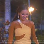 Jenn Tran’s white cutout one-shoulder gown on The Bachelorette