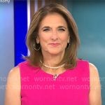 Jill Schlesinger’s pink sleeveless dress on CBS Mornings
