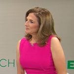 Jill Schlesinger’s pink sleeveless dress on CBS Mornings