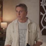 Johnny’s white Led Zepplin graphic tee on Cobra Kai