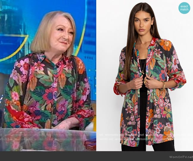 Johnny Was Lapham Adonia Tunic worn by Missy Buchanan on Good Morning America