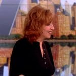 Joy’s black puff sleeve blouse on The View