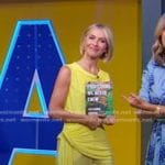 Julianne Hough’s yellow draped asymmetric top and pants on Good Morning America