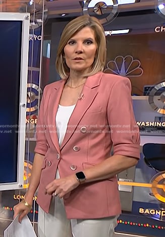 Kate's pink elbow sleeve blazer on NBC News Daily
