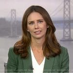 Kate Rooney’s green blazer on NBC News Daily