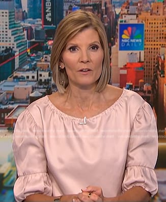 Kate's pink gathered top on NBC News Daily