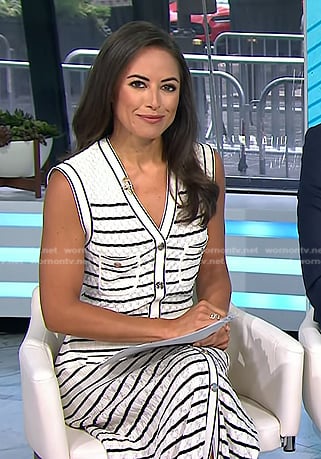 Kaylee's white striped knit maxi dress on Today